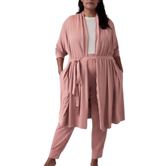 Athleta Wind Down Waffle Knit Sleep Rope Breathable Lounge Wear Plus Size Nwot - Picture 3 of 13